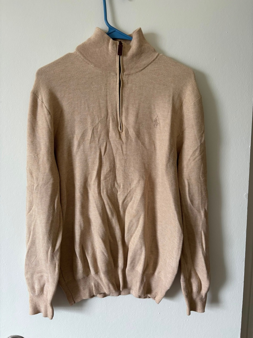 Polo by Ralph Lauren Tan Half-Zip Sweater